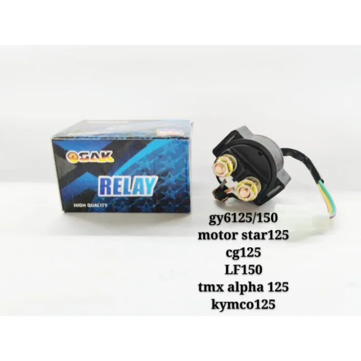 starter relay gy6 125/150 tmx alpha125 cg125 kymco Lazada PH