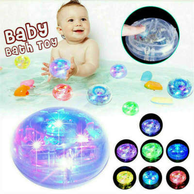 2x Baby Kids Bathing Shower LED Light Up Tub Fun Toys Glowing Ball Waterproof