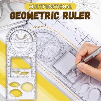 Multifunctional Geometric Ruler Geometric Drawing Template Measuring Tool For School Office Architecture Supply линейка школьная