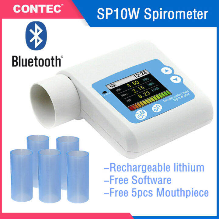 CONTEC Digital Spirometer SP10W Bluetooth Lung Check,Pulmonary Function
