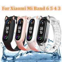 For Xiaomi Mi Band 6 5 4 3 Cat Earmuffs Case Silicone Strap for mi Band 5 4 Cute Ears Bumper Wristband For Xiaomi Mi Band Strap Smartwatches