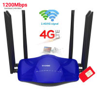 4G เราเตอร์ใส่ซิม 2.4G+5G Dual Band 1200Mbps ,4G CPE Wireless Router 6 External High Gain Antennas