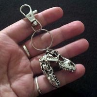 Dinosaur Skull Keychain Tyrannosaurus Rex Cyberpunk Goth Animal Teeth Skeleton Cranium Gothic Jewelry