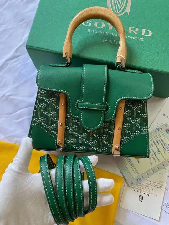 Goyard Goya Saigonmini Saigon bag small wooden handle handbag single shoulder dog tooth