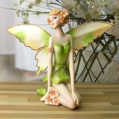 ZHUJI DIY เรซิ่น Fly สวนประดิษฐ์ปีกบ้านเครื่องประดับประดับรถตุ๊กตานางฟ้าดอกไม้ Fairy Miniatures