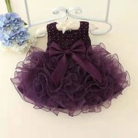 Baby Girl Clothes Tulle Baptism Girl 1 Year Birthday Beaded Party Wedding Kids Costume Childrens Toddler Clothing Vestidos