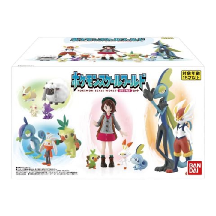 Genuine Bandai POKEMON Scale World Galar Region Yuuri Aceburn Anime Action Figures Shokugan
