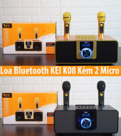 Loa Bluetooth KEI K08 Kèm 2 Micro, Loa Karaoke Mini Công Suất Lớn thumbnail