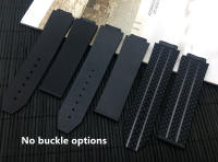 Black Silicone Rubber watch belt 25*17mm For strap for BIG BANG authentic Watchband band logo on stainless buckle option