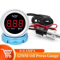 ⊕❡✖ 12/24V Universal Digital Oil Pressure Gauge With Alarm 52MM Electronic LED Oil Press Gauge 1/8NPT Sensor For Car Boat Marine