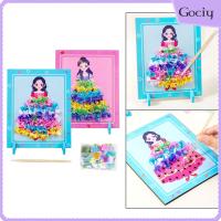 Gociy กระดานสติ๊กเกอร์เพนท์ลายสำหรับเด็กผู้หญิงเด็กวัยหัดเดินของเล่นแบบ DIY