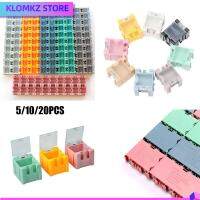 KLOMKZ 5/10/20pcs พลาสติก กล่องปะ ออแกไนเซอร์วัตถุขนาดเล็ก กล่องเก็บของ SMD กล่องชิ้นส่วนอิเล็กทรอนิกส์ ชุด SMT คอนเทนเนอร์ส่วนประกอบ SMT