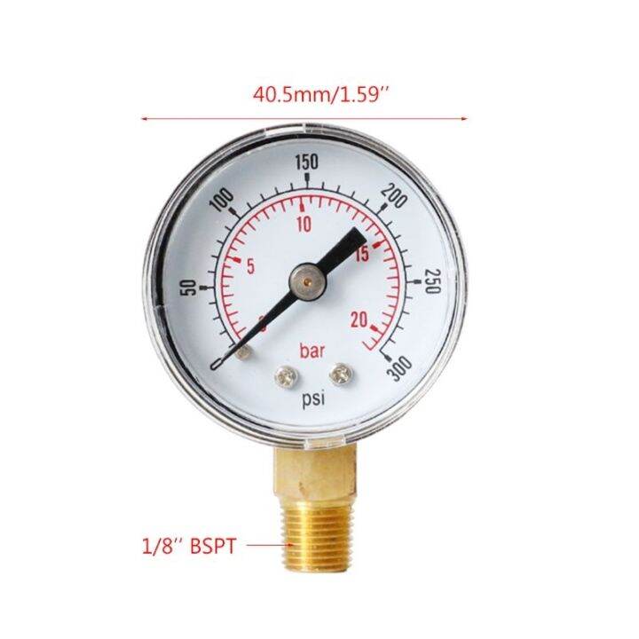 40mm-face-pressure-gauge-1-8-bspt-bottom-mount-153060-100160-200-300-bar-for-air-gas-liquid