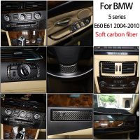 For BMW 5 Series E60 E61 2004-2010 Carbon Fiber Car Interior Glass Lift Switch Instrument Panel Sticker Car Essories