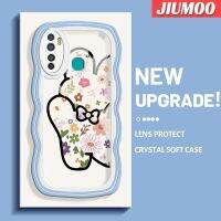 JIUMOO เคส X655C Infinix Hot 9 Pro ลายการ์ตูนดอกไม้กระต่ายดีไซน์ใหม่เคสมือถือกันกระแทกแบบใสนิ่มกรอบป้องกันซิลิกาเจลโปร่งใสลายกล้องถ่ายรูปสุดสร้างสรรค์