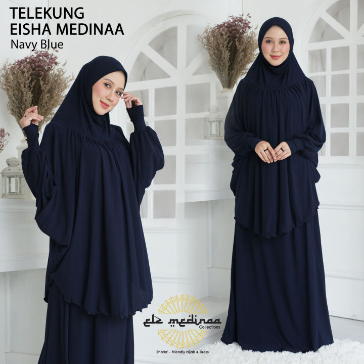 Telekung Tawaf Kain Set Eisha Medinaa Pakaian Umrah Haji Solat Lazada