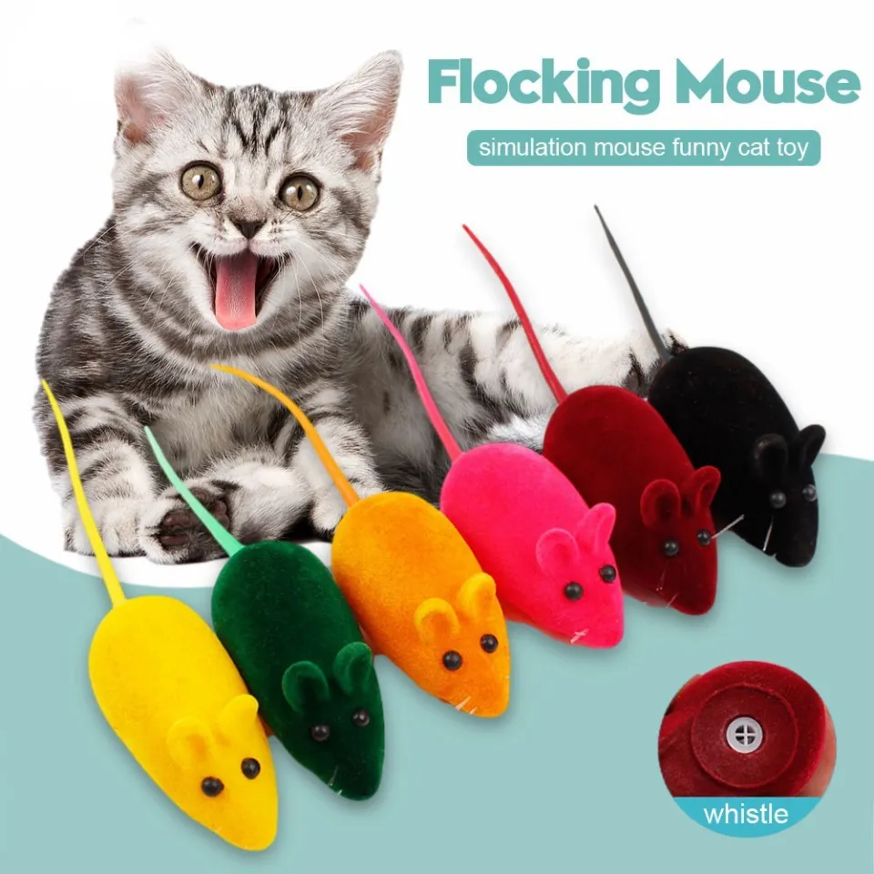 4pcs Squeaky Mouse Mice Rat Cat Toy