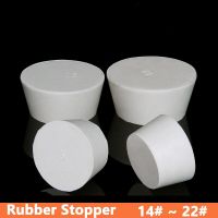 1pc14#-22# White Rubber Stopper Bungs Laboratory Flask Tapered Tube Conical Sealing End Plug Water Pipe Exhaust Valve Stuffy Sub Bar  Wine Tools