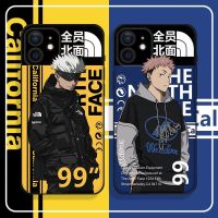 Fashion Cartoon Jujutsu Kaisen Phone Case for iPhone 13 12 11 Pro Max 8 7 6 6S Plus XR X XS Max SE 2 3 2022 Mini New Luxury Square Liquid Silicone Soft Cover Cover