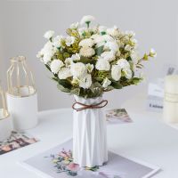 Carnation Artificial Flowers High Quality Bouquet Wedding Decorative Vases for Home Table Decor Garden Fake Plants Hydrangea