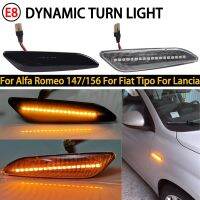 ไฟเลี้ยว Led แบบไดนามิก2ชิ้นไฟแสดงสถานะทิศทางรองพาดสายธนูไฟ Led สำหรับ Alfa Romeo 156 147/Fiat Tipo/Lancia Delta 3 Ypsilon