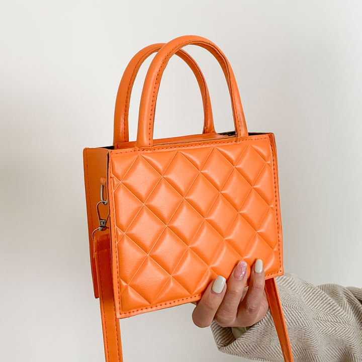 fast-delivery-fashion-women-handbags-totes-casual-zipper-rhombic-lattice-female-clutch-solid-color-small-pu-leather-top-handle-for-travel-daily-working