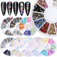 【hot sale】 ❒ B50 Mixed Color Nail Rhinestone Small Irregular Crystal Gems Beads Stone 3D Nail Art UV Gel Decoration In Wheel Nails Accessories