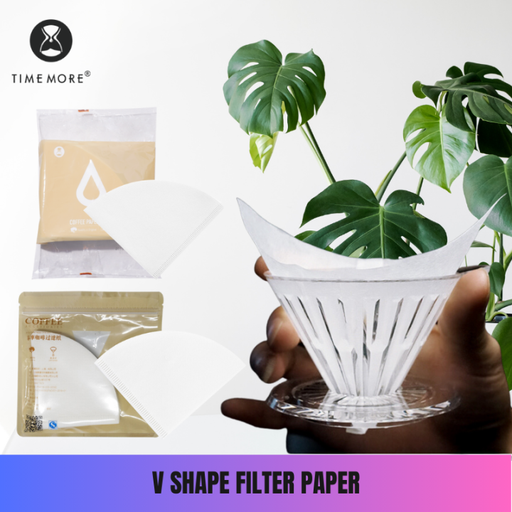 [TIMEMORE] 100pcs V Shape Filter paper Pour over filter paper V60