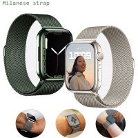 dbnxfrymk Strap For Apple watch Band ultra 49mm 45mm 42mm 38mm 41 44mm Magnetic Milanese Loop bracelet for iwatch series 8 7 6 5 4 3 2 se