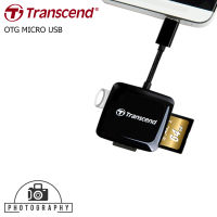 TRANSCEND OTG CARD READER RDP9 FOR SMARTPHONE / TABLET BLACK