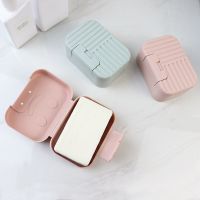 Soap Box Dish Plate with Lid Lock Sealed Travel Hiking Leakproof Container Holder Home Shower Bathroom Storage Cover Case bathr Soap Dishes