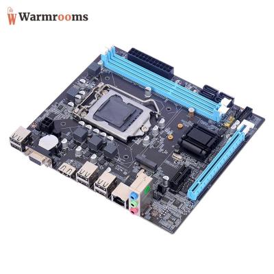 เมนบอร์ด H61 16GB Micro-ATX เดสก์ท็อปเมนบอร์ดซ็อกเก็ต LGA1155 I3/I5/I7 CPU รองรับ2 X DDR3 4 X SATA 2.0 Realtek 10/100 Mbps LAN Onboard สำหรับสำนักงาน