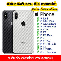 ฟิล์มหลัง iPhone14 ฟิล์มหลัง กันรอยไอโฟน ลายเคฟล่า สีใส ฟิล์มหลังเครื่อง iPhone6/6s/6plus/6splus/i7/SE/7plus/8plus/ix/xr/xs max/i11/i11promax/12/12pro/12promax/i13/13pro/13promax/13mini/14promax/14o