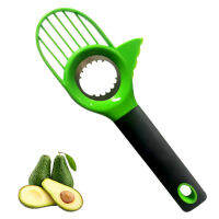 3 In 1 Avocado Slicer พร้อมที่จับซิลิโคน Avocado Shea Corer Splitter Pitter Cutter Pit Remover มัลติฟังก์ชั่เครื่องมือมีดผลไม้