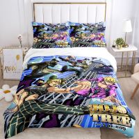 【hot】﹉▤□ Jojo Anime Print Three Piece Set Fashion Article Children or Adults for Beds Quilt Covers Pillowcases