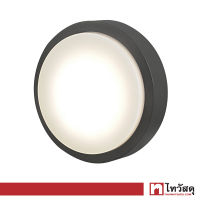 โคมไฟผนังภายนอกอะลูมิเนียม LED 6 วัตต์ Cool White LUZINO รุ่น RONDE 19171(6W) สีดำ