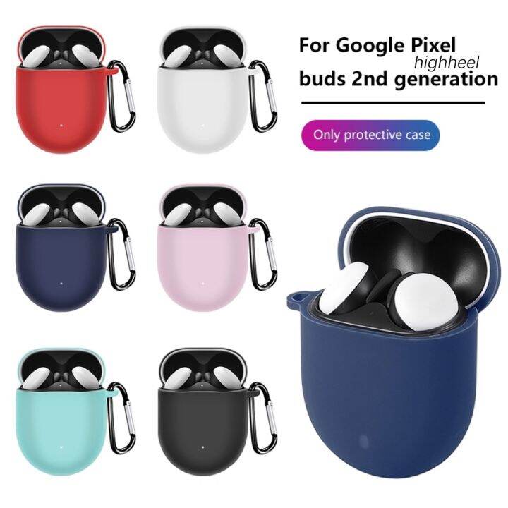 เคส-g-o-o-g-l-e-pixel-buds-pro-buds2-case-cover-ปลอกป้องกันซิลิโคนสําหรับ-pixel-buds-pro-buds2-wireless-earphone-buds-ตะขอล็อคพวงกุญแจ