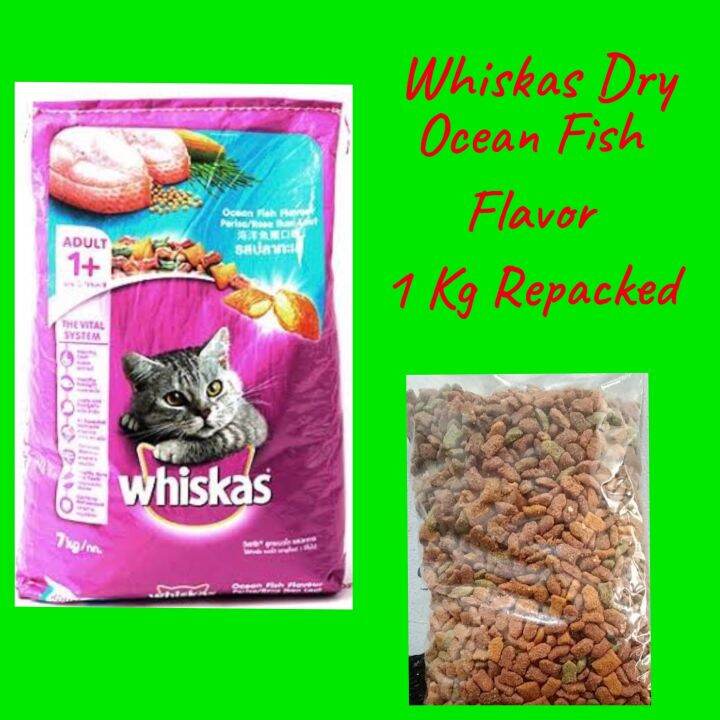 Whiskas Dry Cat Food Ocean Fish Flavor 1Kg Repacked Lazada PH