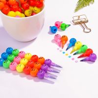 5pcs 7 Color Crayons Art Supplies for Kids Drawing Set Stationery Smiley Face Crayons Kawaii Pencil School Supplies Kids gifts