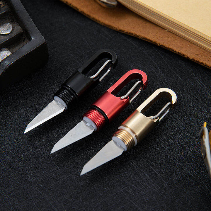 Brass express metal knife stainless steel sharp knife portable hidden knife keychain mini tools
