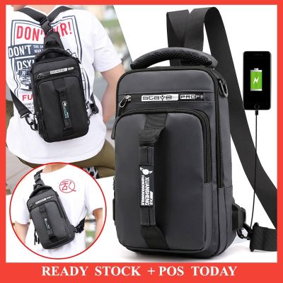 Hot Sale Men Fashion Nylon Chest Bag Multi-Functional Casual Shoulder Bag Backpack