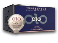 กล่องน้ำเงิน โคคตรอึด ถุงยางอนามัย ถุงยาง Olo (10ชิ้น/1กล่อง) แบบบาง ขนาด 0.01 มิล (ไม่ระบุชื่อสินค้าหน้ากล่อง)