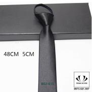 HCMcà vạt thắt sẵn bản nhỏ Hàn Quốc cà vạt dây kéo thắt sẵn- màu đen