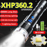 NEW Super Strong XHP360.2 LED Flashlight Portable USB Torch XHP120 Zoom Lantern Tactical Light for Campe