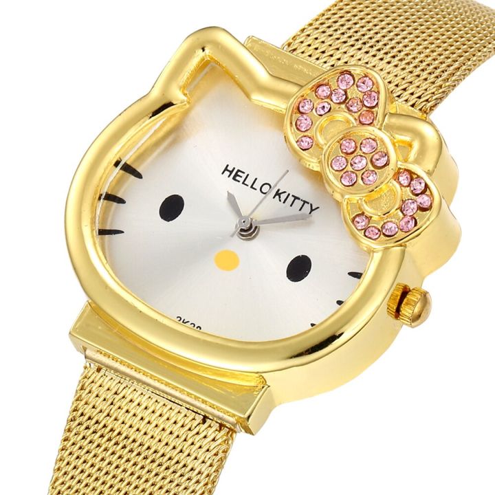นาฬิกานาฬิกาผู้หญิงสแตนเลส-hodinky-นาฬิกาข้อมือควอตซ์นาฬิกาแฟชั่นหรูลายแมวน่ารักนาฬิกาข้อมือผู้หญิง-reloj-mujer