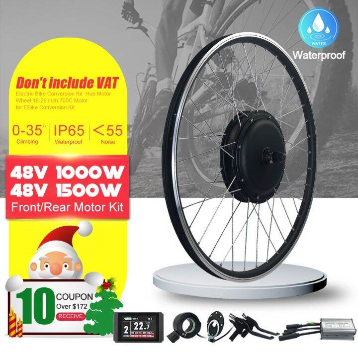 Ebike Conversion Kit 48V 1500W 1000W Ebike Brushless Hub Motor Bike Wheel Kit Electric Bicycle