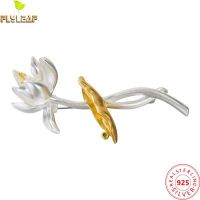 【YD】 Real 925 Sterling Jewelry Flowers Brooch Original Design Brooches Luxury Accessories 2022