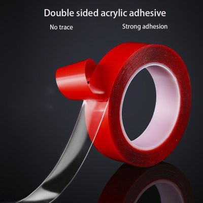 Dua Sisi Nano Double Tape Tape Transparan NoTrace Dapat Digunakan Kembali Tahan Air Perekat Super Kuat Diri Pita Perekat Cleana