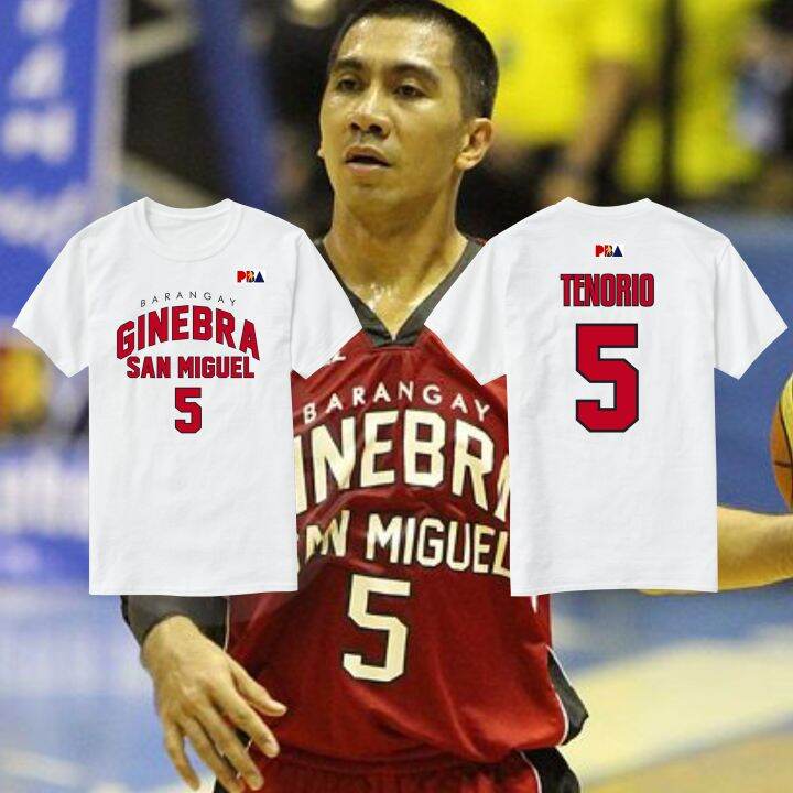 PBA T-Shirt Jersey - L.A. Tenorio - Barangay Ginebra | Lazada PH