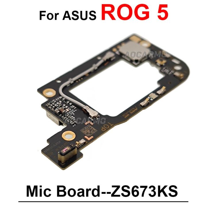 บอร์ดและไมโครโฟนขนาดเล็กและการซ่อมเซ็นเซอร์วัดแสงระยะใกล้สำหรับโทรศัพท์-asus-rog-5s-เปลี่ยน-rog5-5-zs673ks